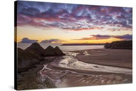 Three Cliffs Bay, Gower, Wales, United Kingdom, Europe-Billy-Stretched Canvas