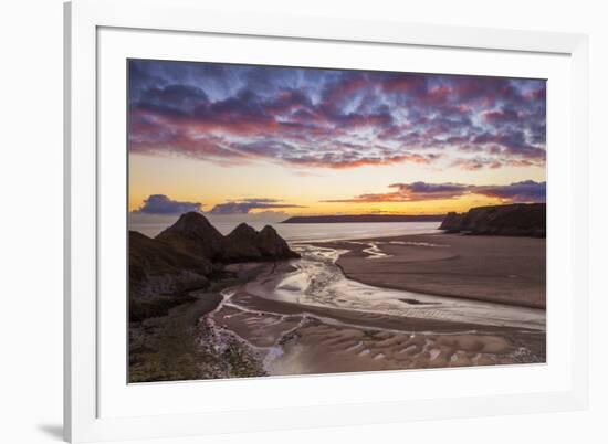 Three Cliffs Bay, Gower, Wales, United Kingdom, Europe-Billy-Framed Photographic Print