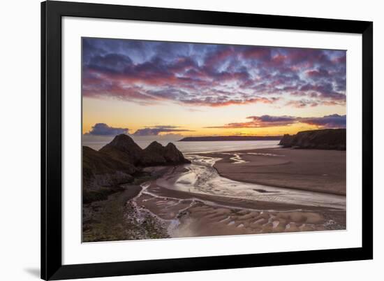 Three Cliffs Bay, Gower, Wales, United Kingdom, Europe-Billy-Framed Photographic Print