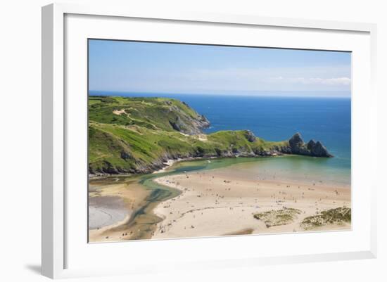 Three Cliffs Bay, Gower, Wales, United Kingdom, Europe-Billy Stock-Framed Photographic Print