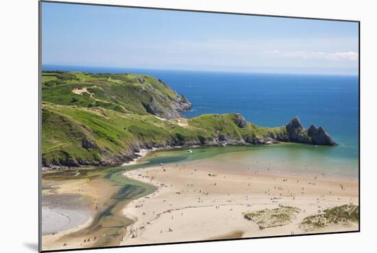 Three Cliffs Bay, Gower, Wales, United Kingdom, Europe-Billy Stock-Mounted Photographic Print