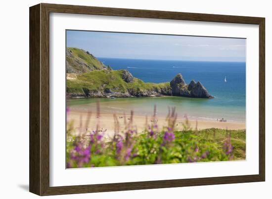 Three Cliffs Bay, Gower, Wales, United Kingdom, Europe-Billy Stock-Framed Photographic Print