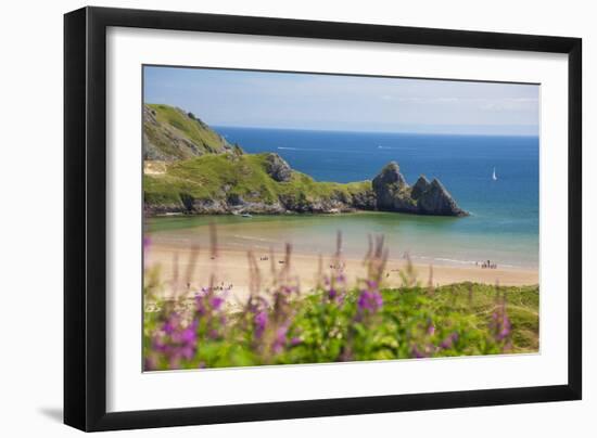 Three Cliffs Bay, Gower, Wales, United Kingdom, Europe-Billy Stock-Framed Photographic Print