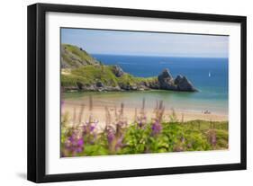 Three Cliffs Bay, Gower, Wales, United Kingdom, Europe-Billy Stock-Framed Photographic Print