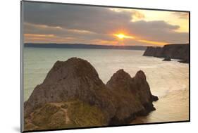 Three Cliffs Bay, Gower, Wales, United Kingdom, Europe-Billy Stock-Mounted Photographic Print