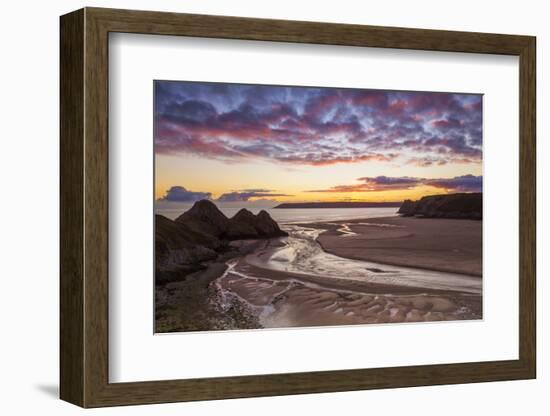 Three Cliffs Bay, Gower, Wales, United Kingdom, Europe-Billy-Framed Photographic Print