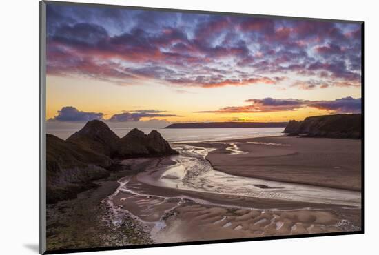 Three Cliffs Bay, Gower, Wales, United Kingdom, Europe-Billy-Mounted Photographic Print