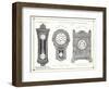 Three Clocks-null-Framed Art Print