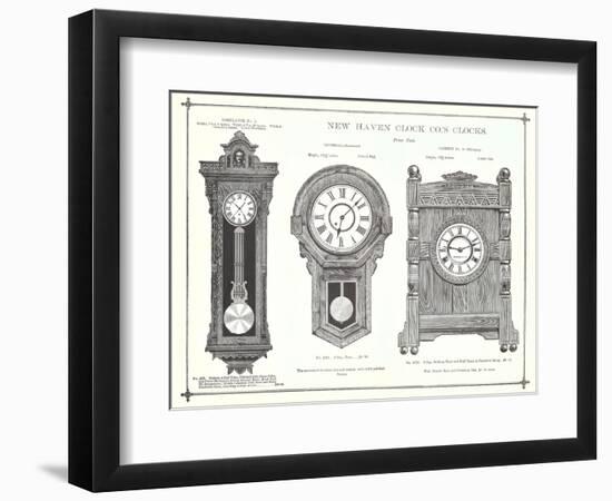 Three Clocks-null-Framed Art Print