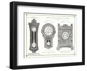 Three Clocks-null-Framed Art Print