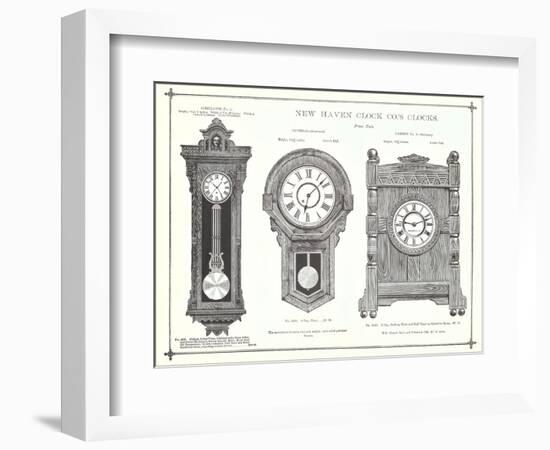 Three Clocks-null-Framed Art Print