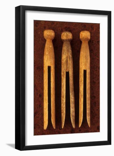 Three Clothes Pegs-Den Reader-Framed Premium Photographic Print