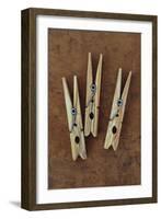 Three Clothes Pegs-Den Reader-Framed Photographic Print