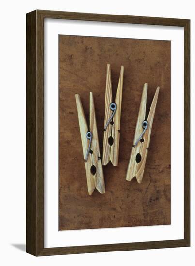 Three Clothes Pegs-Den Reader-Framed Photographic Print