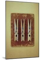 Three Clothes Pegs-Den Reader-Mounted Photographic Print