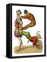 Three Clowns in Traditional Dress-null-Framed Stretched Canvas