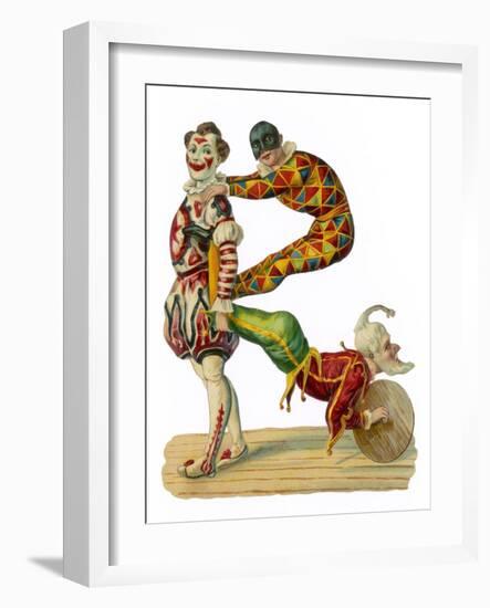 Three Clowns in Traditional Dress-null-Framed Photographic Print