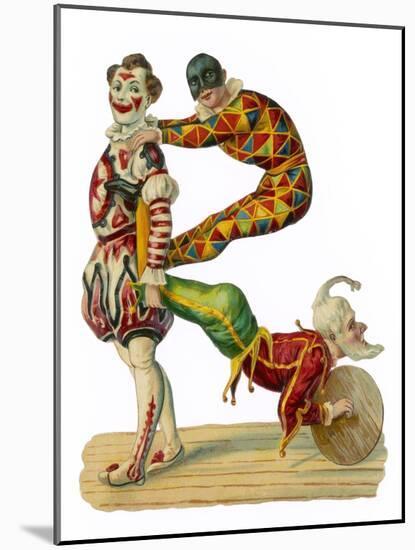 Three Clowns in Traditional Dress-null-Mounted Photographic Print