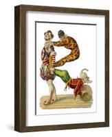 Three Clowns in Traditional Dress-null-Framed Photographic Print