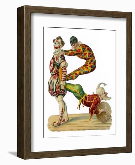 Three Clowns in Traditional Dress-null-Framed Photographic Print