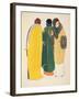 Three Coats from 'Les Robes De Paul Poiret' Pub. 1908 (Pochoir Print)-Paul Iribe-Framed Giclee Print