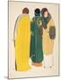 Three Coats from 'Les Robes De Paul Poiret' Pub. 1908 (Pochoir Print)-Paul Iribe-Mounted Giclee Print