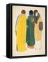 Three Coats from 'Les Robes De Paul Poiret' Pub. 1908 (Pochoir Print)-Paul Iribe-Framed Stretched Canvas