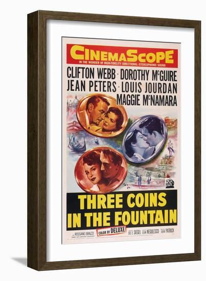 Three Coins in the Fountain-null-Framed Art Print