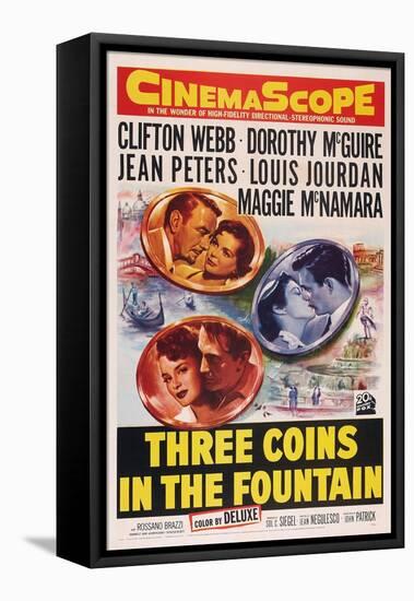 Three Coins in the Fountain-null-Framed Stretched Canvas