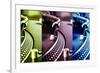 Three Colored Turntable Record Players-hurricanehank-Framed Photographic Print