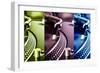 Three Colored Turntable Record Players-hurricanehank-Framed Photographic Print