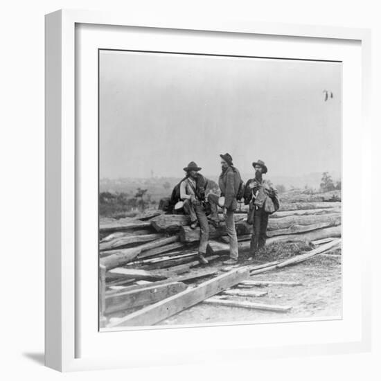 Three Confederate Prisoners, Gettysburg, Pennsylvania-null-Framed Photographic Print