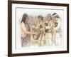 Three Corpsmen, Each Holding a Bear Cub-Roger Cooke-Framed Giclee Print