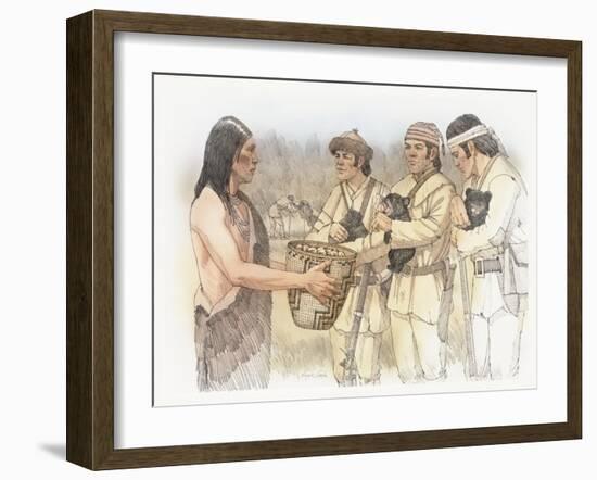 Three Corpsmen, Each Holding a Bear Cub-Roger Cooke-Framed Giclee Print