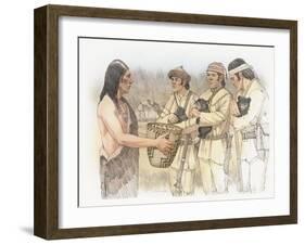 Three Corpsmen, Each Holding a Bear Cub-Roger Cooke-Framed Giclee Print