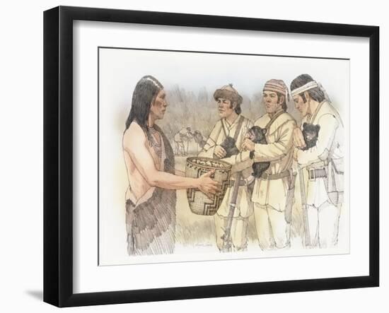 Three Corpsmen, Each Holding a Bear Cub-Roger Cooke-Framed Giclee Print