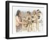 Three Corpsmen, Each Holding a Bear Cub-Roger Cooke-Framed Giclee Print