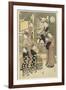 Three Coutesans of the Ogiya House and their Attendants-Katsukawa Shunsho-Framed Giclee Print