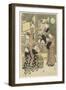 Three Coutesans of the Ogiya House and their Attendants-Katsukawa Shunsho-Framed Giclee Print