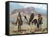 Three Cowboys-Carolyne Hawley-Framed Stretched Canvas