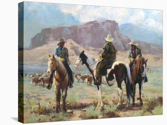 Three Cowboys-Carolyne Hawley-Stretched Canvas