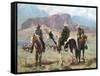 Three Cowboys-Carolyne Hawley-Framed Stretched Canvas