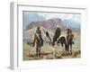 Three Cowboys-Carolyne Hawley-Framed Art Print