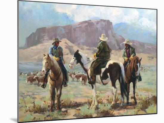 Three Cowboys-Carolyne Hawley-Mounted Art Print