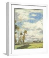 Three Cows in a Pasture-Claude Monet-Framed Premium Giclee Print