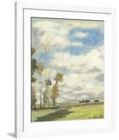 Three Cows in a Pasture-Claude Monet-Framed Premium Giclee Print