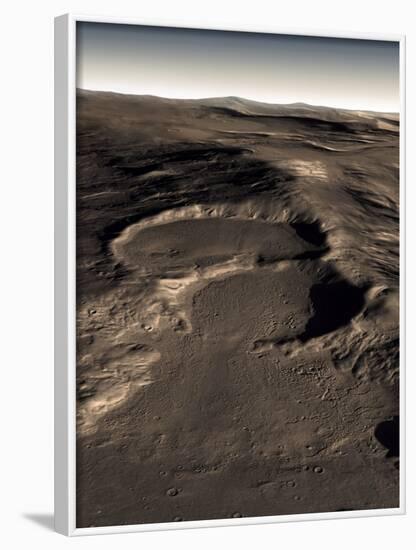 Three Craters in the Eastern Hellas Region of Mars-Stocktrek Images-Framed Photographic Print