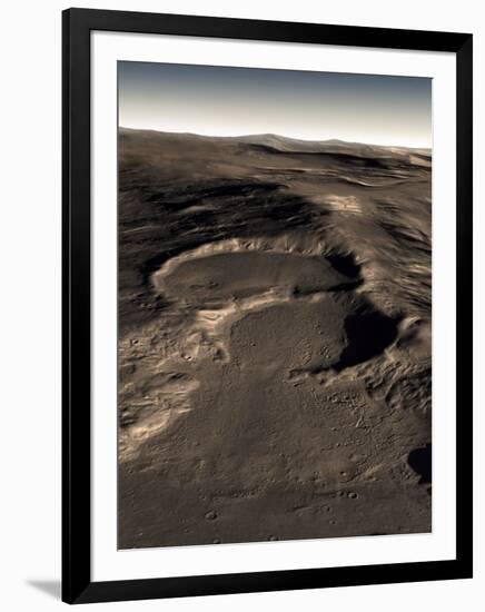 Three Craters in the Eastern Hellas Region of Mars-Stocktrek Images-Framed Photographic Print