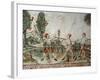 Three Creoles Playing Ball, Fresco, Peru, 18th Century-null-Framed Giclee Print