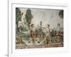 Three Creoles Playing Ball, Fresco, Peru, 18th Century-null-Framed Giclee Print